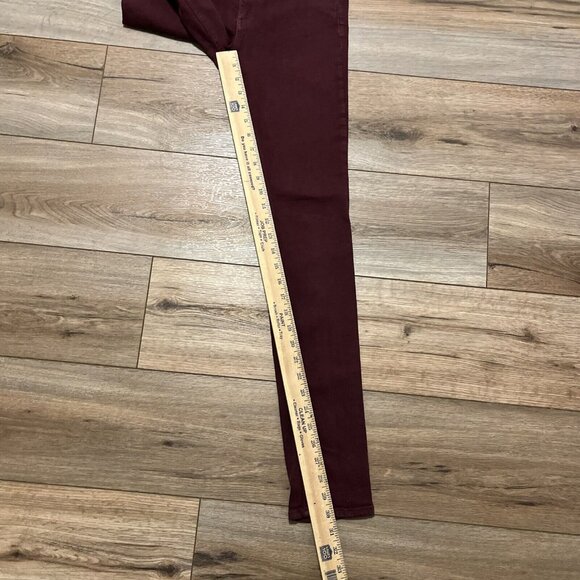 Rag & Bone Skinny Ankle Jeans SZ 27 Maroon Red Stretch Denim Mid Rise - Picture 5 of 12